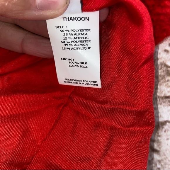 Thakoon Red Open Front Blazer Size 6 - Picture 6 of 7